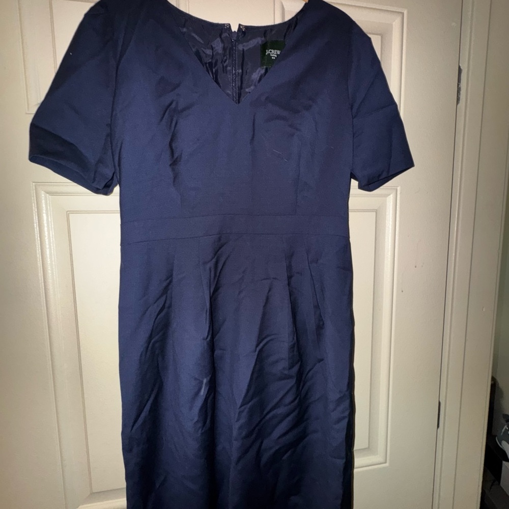 J. Crew Classic Navy Midi Dress